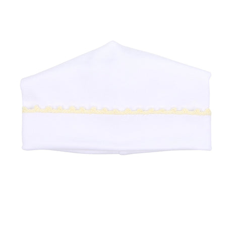 Baby Joy Yellow Crochet Trim Hat