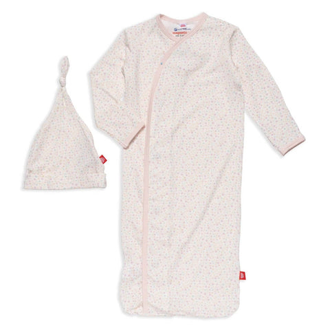 Magnetic Cozy Sleeper Gown + Hat Set, bedford floral