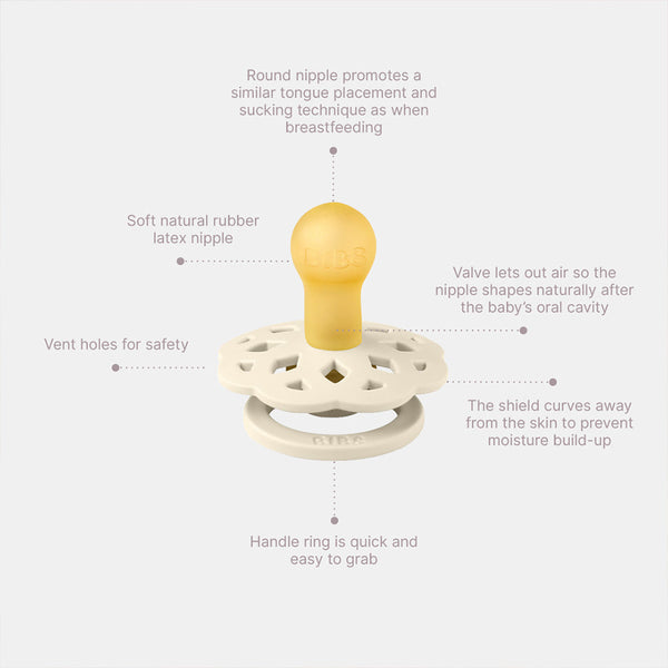 Boheme 2 Pack Pacifier - Ivory/Blossom