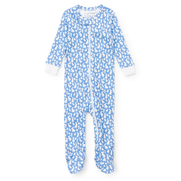 Parker Zipper Pajama - Easter Time Blue