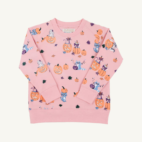 Cassidy Comfy Crewneck - Candy and Critters, pink