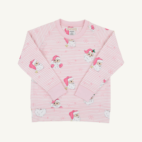 Cassidy Comfy Crewneck - Dear Santa Pink