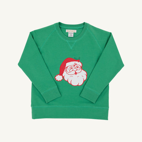 Cassidy Comfy Crewneck - Kiawah Kelly Green Santa