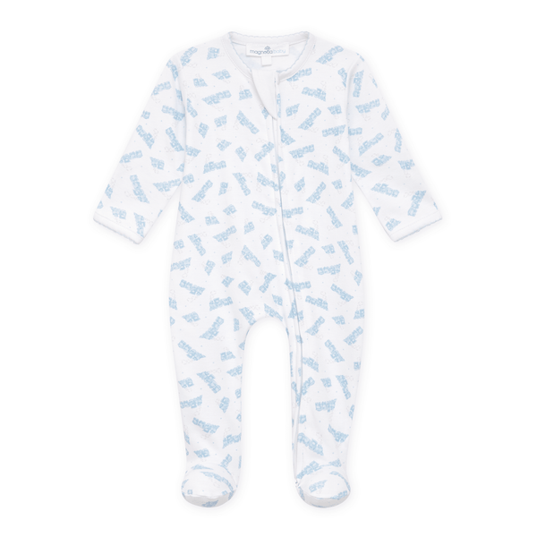 Choo Choo Train Print Zip Footie