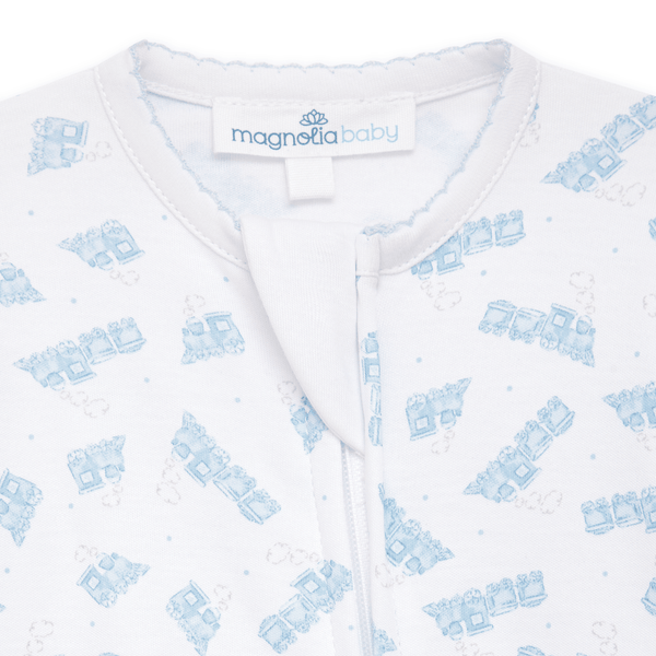 Choo Choo Train Print Zip Footie