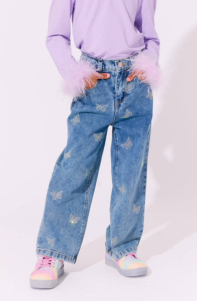 Crystal Butterfly Jeans
