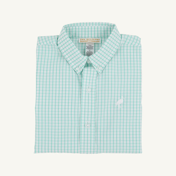 Dean's List Dress Shirt - Turks Teal Windowpane