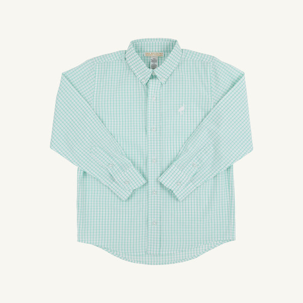 Dean's List Dress Shirt - Turks Teal Windowpane