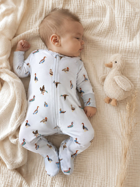 2 Way Zipper Footie - American Ducks