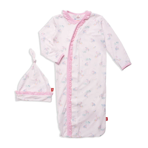 Forget Me Not Sleeper Gown and Hat Set