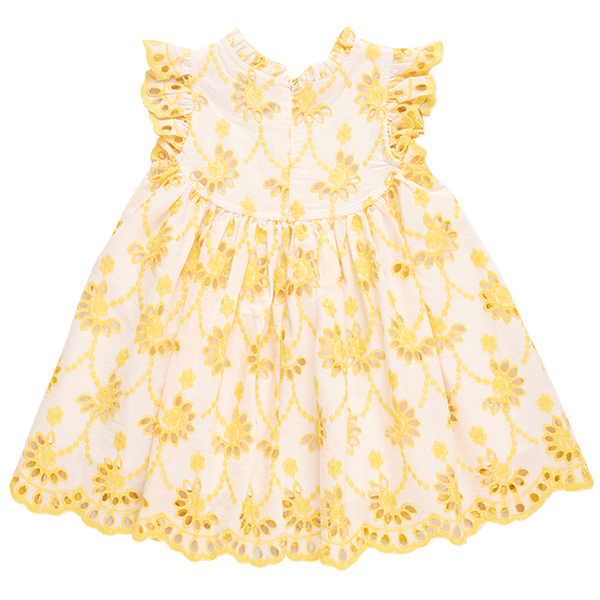 Cynthia Dress - Bright Yellow Eyelet