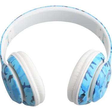 Bluetooth Head Phones - Blue Camo