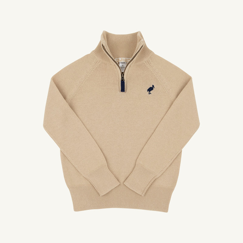 Hayden Half Zip Sweater - Keeneland Khaki