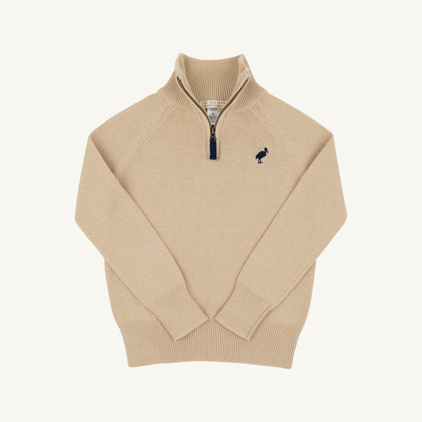 Hayden Half Zip Sweater - Keeneland Khaki