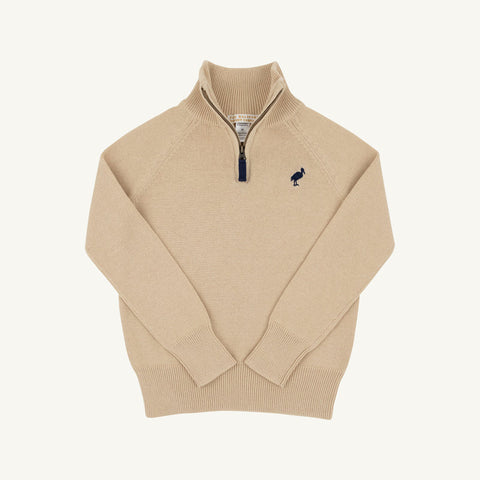 Hayden Half Zip Sweater - Keeneland Khaki