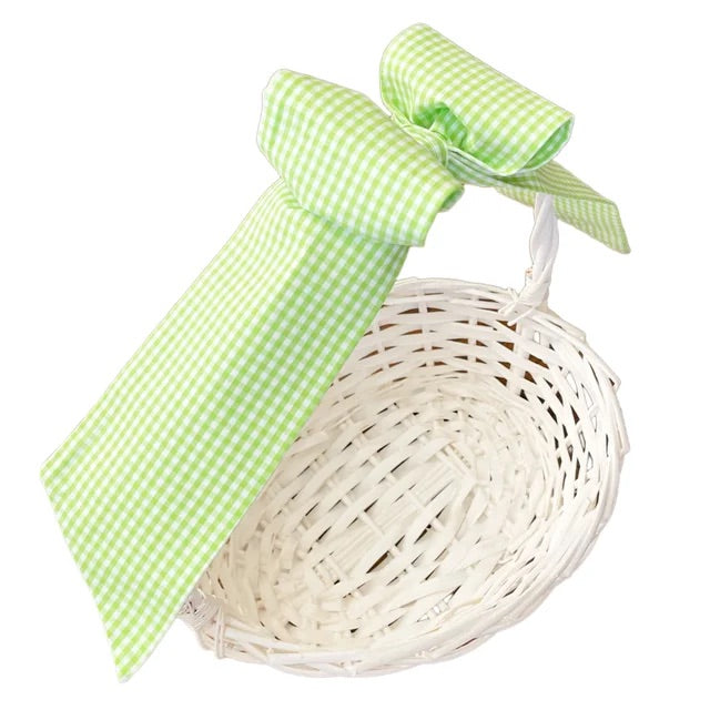 Basket Bow - Lime Gingham