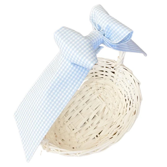 Basket Bow - Blue Gingham