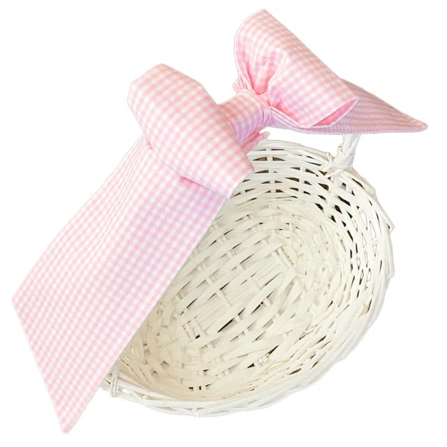 Basket Bow - Pink Gingham