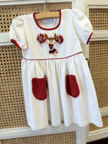 Cheerleader Applique PomPom Dress