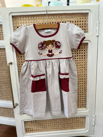 Cheerleader Short Sleeve Popover Dress - MSU