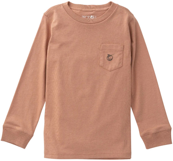 LS Cotton Pocket T-Shirt - Mocha Mousse