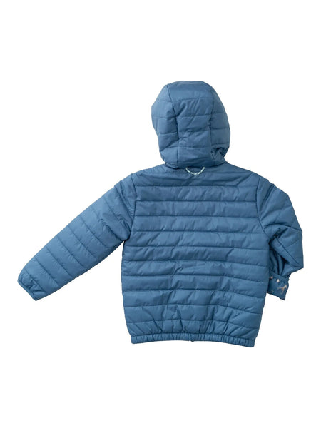 Boys Hooded Puffer Jacket - Copen Blue