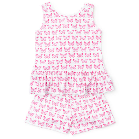 Poppy Girls' Short Set - Cartie Butterflies