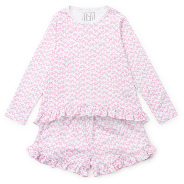 Rorie Short Pajama Set - Pretty Pink Bows