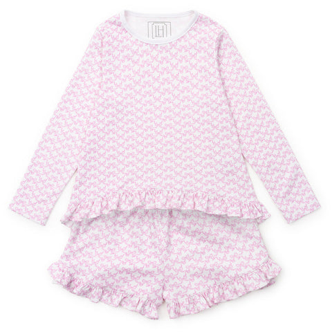 Rorie Short Pajama Set - Pretty Pink Bows