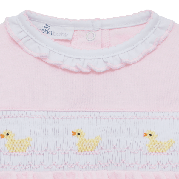 Little Ducklings Classics Smocked Bubble - Pink