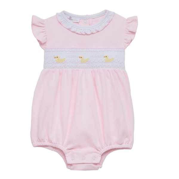 Little Ducklings Classics Smocked Bubble - Pink