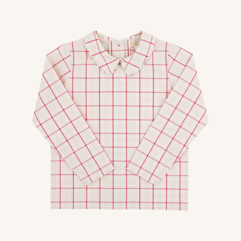 Peter Pan Collar Shirt - Oak Park Plaid