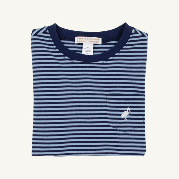 Long Sleeve Carter Crewneck - Barrington Blue/Nantucket Navy