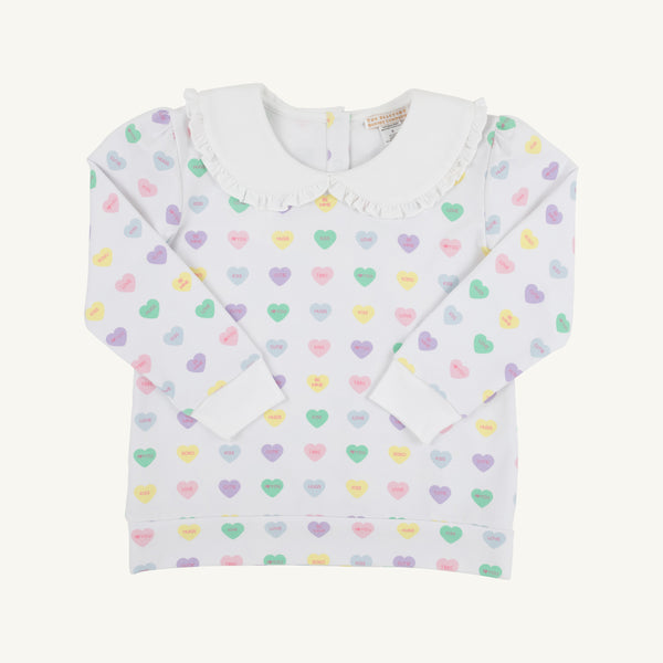 Maude's Ruffle Cassidy Comfy Crewneck - We Heart You