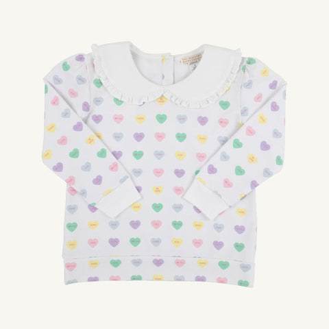 Maude's Ruffle Cassidy Comfy Crewneck - We Heart You