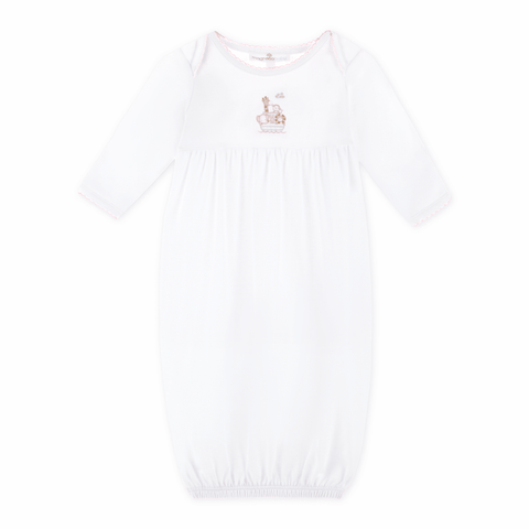 Noah's Ark Gathered Gown - Pink