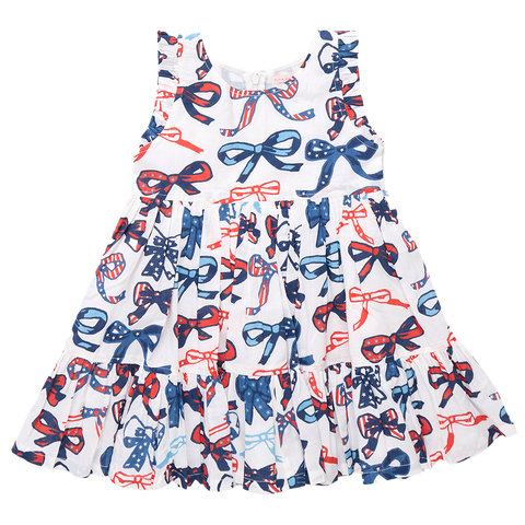 Kelsey Dress - Red White and Bows