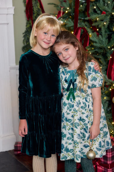 Hermoine Dress - Green Holly