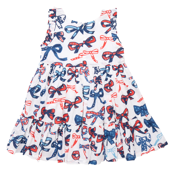 Kelsey Dress - Red White and Bows