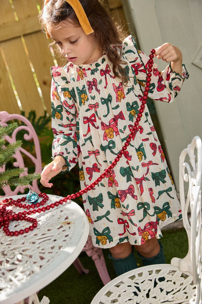 Jaipur Dress - Christmas Bows and Bells