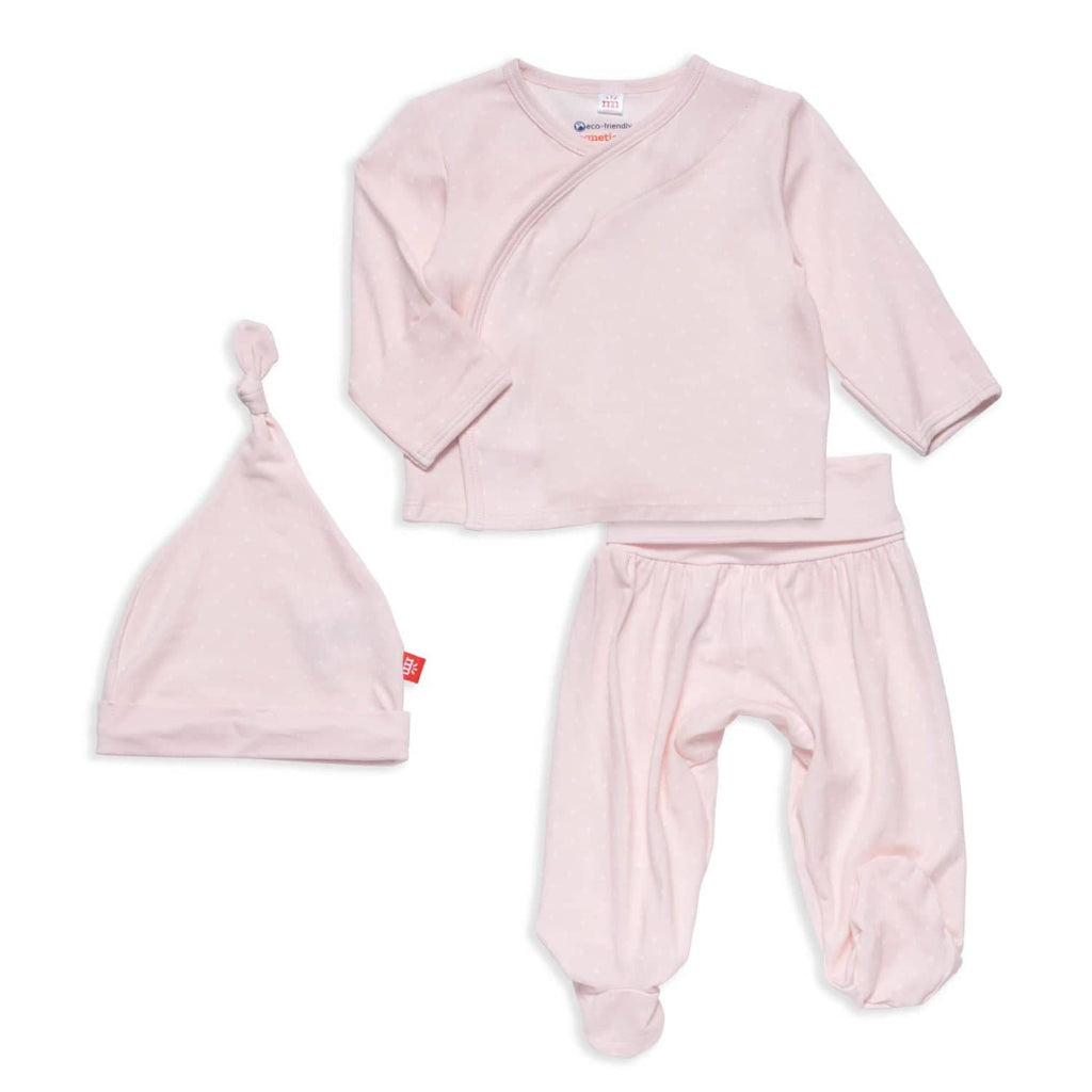 Magnetic Take-Me-Home Kimono Set - pink dot