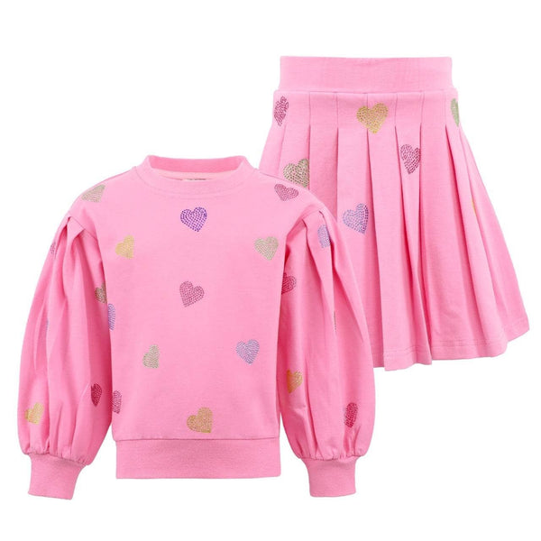 Pink Sparkle Hearts Set
