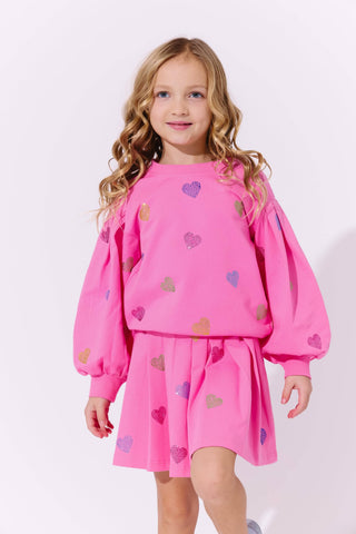 Pink Sparkle Hearts Set