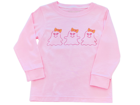 Pink Ghost Long Sleeve T-Shirt