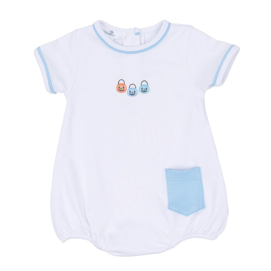 Pumpkin Party Short Sleeve Bubble - Blue