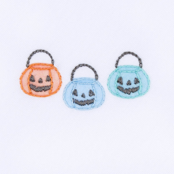 Pumpkin Party Short Sleeve Bubble - Blue