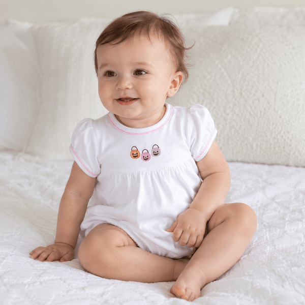 Pumpkin Party Short Sleeve Bubble - Pink