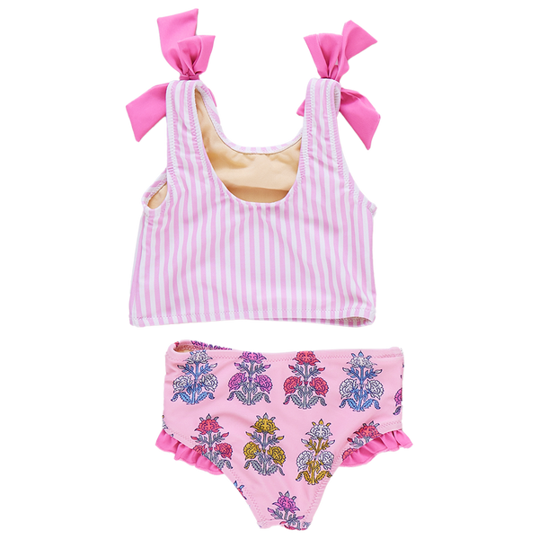 Girls Shelly Tankini - Pink Stripe