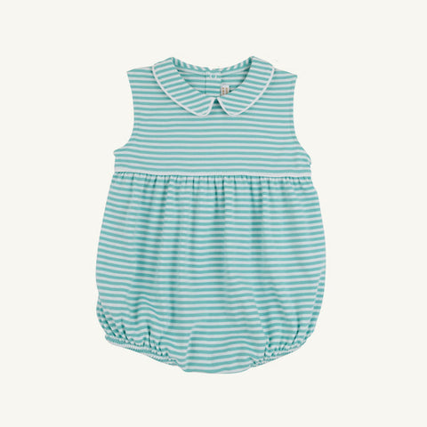 Sleeveless Bradford Bubble - Turks Teal Stripe