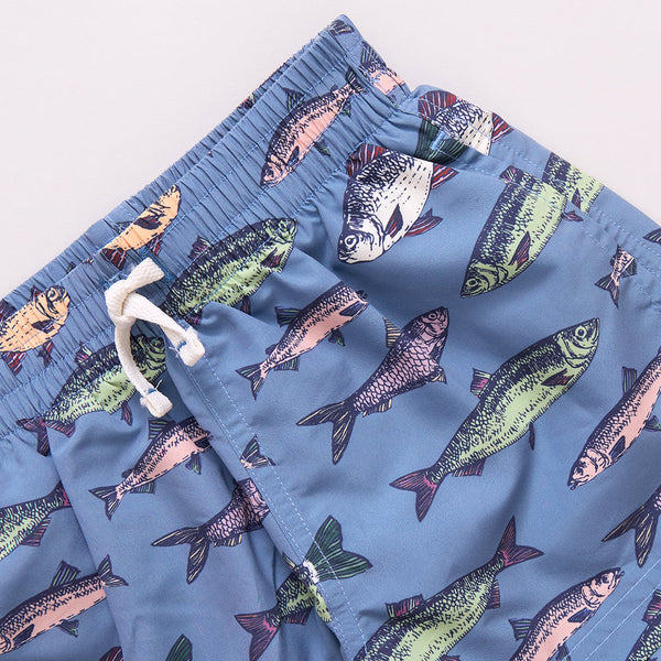 Boys Swim Trunk - Bluestone Multi Fishies